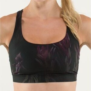 Lululemon Energy Bra Midnight Iris Multi /‎ Black Size 6